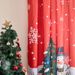 Christmas Print Curtains – Semi-Sheer Holiday Window Decor With Festive Snow Scene & Gift Patterns (140x220cm, Polyester, Ready-to-Hang)_voghion.com
