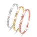 Women's Trendy Rose Gold Jewelry Gold Silver Fashion Titanium Steel Bracelet Personality Love White Shell Stainless Steel Bracelet_voghion.com