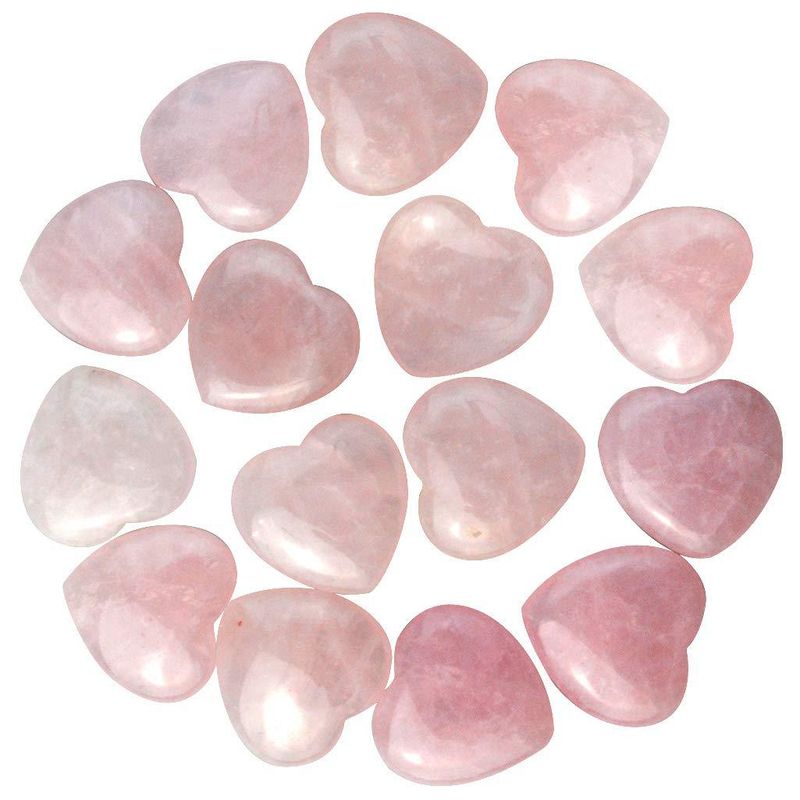 Women's Jewelry Natural Crystal 20mm Heart Shaped Love Natural Stone Ornaments Gemstone Rose Crystal Crystal Stone Jewelry_voghion.com
