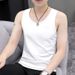 Trendy Versatile Tank Top Men's Vest Solid Color Slim Fit Base Layer_voghion.com