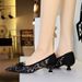 230-26 Style Pointed Sexy Lace Women's Shoes With Bow, Wine Glass Comfortable Low Heel, Shallow Mouth Leopard Print_voghion.com