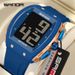 Unisex Digital Watch With Voice Announcement, Night Light, Alarm, Waterproof 50m, Bucket Shape, Silicone Strap, ABS Case Waterproof Watch_voghion.com