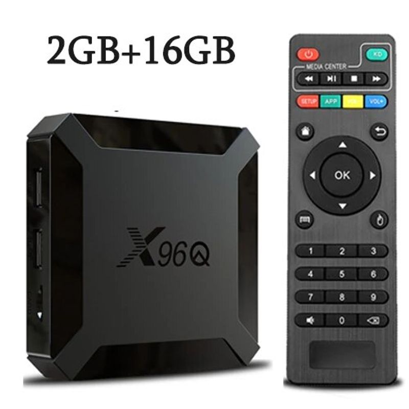 Gyors szállítás X96Q Android 10.0 Smart TV BOX 2 GB 16 GB Allwinner H313 négymagos 2,4 G WIFI 4K VS X96 Mini Set Top Box 1 GB 8 GB_voghion.com