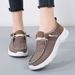 New Thick-Soled Lightweight Couple Style Outdoor Hiking Breathable Canvas Loafers Large Size Men's Slip-On Shoes_voghion.com
