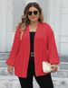 Women's Cardigan Plus Size Women's Wavy Striped Casual Loose Jacket Comfortable Top Lantern Sleeves Air Conditioning_voghion.com