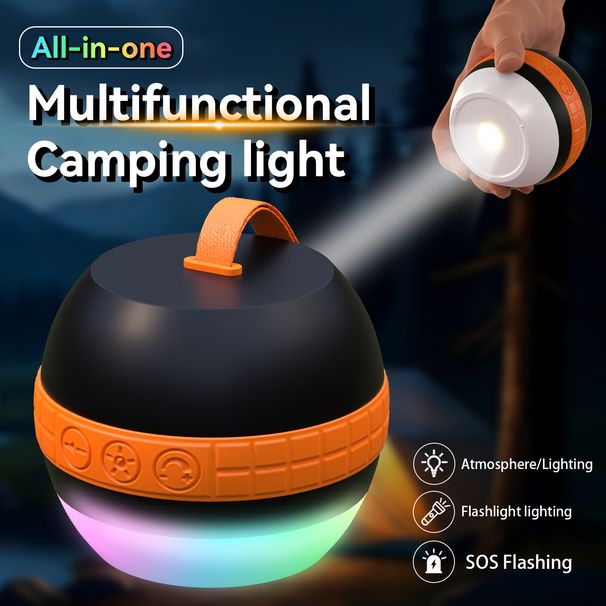 Altoparlante portatile Bluetooth per esterni, tenda, luce da campeggio multifunzionale_voghion.com