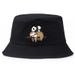 Modische Bucket Caps mit Aufdruck „Schlaf, faul, Panda, Faultier“, mehrere Farben, Cartoon-Fischerhut, lässig für Erwachsene und Kinder, Panama-Cap_voghion.com