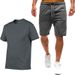 Direkt Liwwerung vun neie Summersport-Casual-T-Shirten fir Männerkleeder, Fitness-Lafshorts a Kuerzärmelkostümer_voghion.com