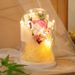 Weihnachten LED Leuchtende Unsterbliche Blume Glasabdeckung Geburtstagsgeschenk Mädchen Muttertag Valentinstag Lehrertag Simulation Rose_voghion.com