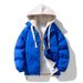 Unisex Japanese Streetwear Hooded Puffer Jacket - Winter Fleece-Lined Coat (Black/Khaki/Blue/Green, M-4XL)_voghion.com