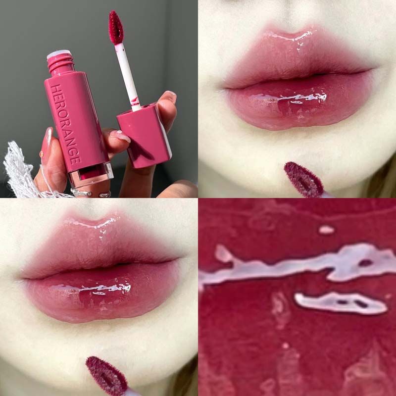 Lip Gloss Mirror 6 Color Persistent Moisturizing Red Purple Waterlight Lip Glacier Female Lip Makeup Stickless_voghion.com