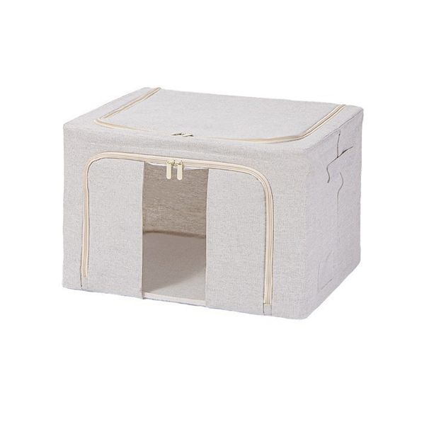 Tianshan Wäscheaufbewahrungsbox – faltbar mit PP-Platte und Stahlrahmen, waschbarer Stoff für Decken/Kleidung_voghion.com