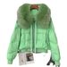 Women's Clothing Ready to stock detachable oversized raccoon fur collar winter women's short thickened white duck Warm jacket jacket flat coat coat_voghion.com