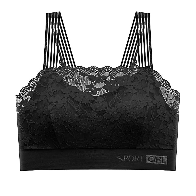Lace back wraps, strapless straps, chest pads, base layer, sexy gathering, anti glare, breathable underwear for women_voghion.com
