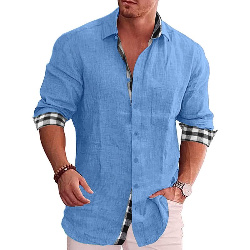 2025 Camicie casual in cotone e lino da uomo, oversize, primavera, autunno, sciolte, morbide, camicette, magliette a maniche lunghe da uomo, camicie alla moda_voghion.com