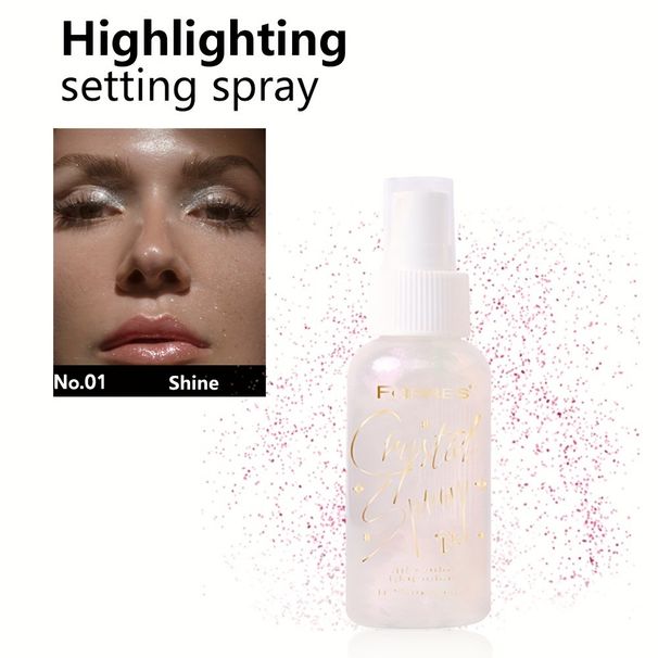Face Foundation Highlight Spray Body Pearlescent Brightening Glitter Quicksand Makeup Setting Spray Face Isolation Film Setting Makeup_voghion.com