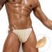 JESSBORN- Herren-Badeanzug mit beidseitiger Metallschnalle und dreieckigem Cup, Anti-Unbehagen, Badehose für heiße Quellen und Pools, Lack-Badeanzug_voghion.com