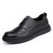 Euro Step 2025 Frühling und Herbst Neue echte Brogue Carved Formal Trendy Herren Business Casual Lederschuhe mit dicken Sohlen_voghion.com