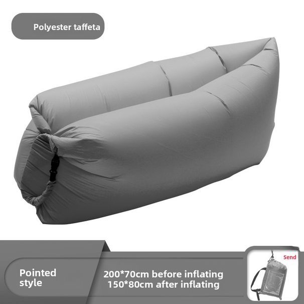 Sofá de ar preguiçoso portátil estilo travesseiro para áreas externas, cama inflável dobrável, saco de dormir_voghion.com