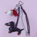 Miu Seri Bag Pendant Dachshund Dog Plush Toy Decoration Backpack Car Hanging Rope High-end Keychain Baseball_voghion.com