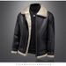 Men's Winter Biker Jacket - Faux Leather & Fleece Lined Windproof Coat With Zipper Closure (Black, Sizes M-5XL)_voghion.com