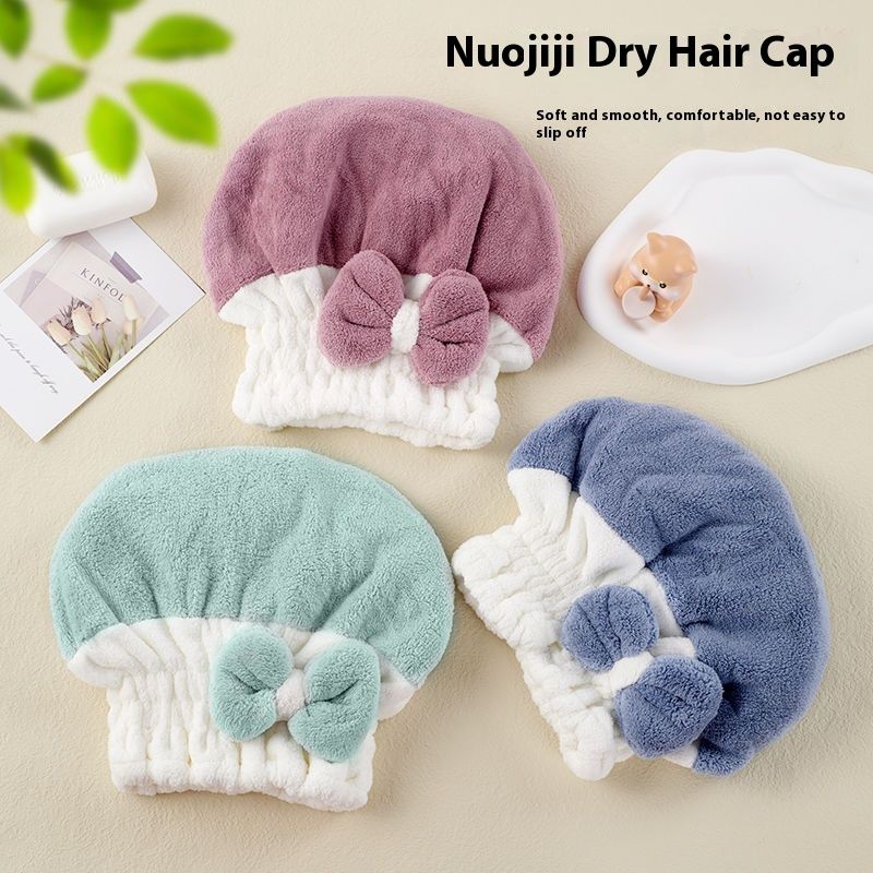 Dry Cap Women, Super Absorbent, Quick-Drying, Thickened, No-Blow-Dry, New Bath Cap, For Washing, Head Wrap, Hair Drying_voghion.com