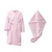 Hjemmetekstil Myk berøringsmikrofleece med hette Badekåpe i plysj, lang spa-kåpe, absorberende badekåpe_voghion.com