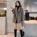 Women's Oversized Blazer Coat, Wool Blend Longline Single-Button Jacket, Casual Office Tweed Outerwear For Autumn & Winter_voghion.com