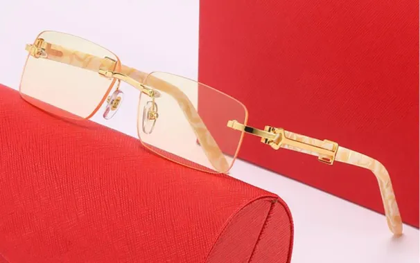 Nuovi occhiali da sole alla moda in legno con corno di bufalo, stile 2053, con montatura in lega di titanio, da uomo e da donna, di alta qualità, UV400_voghion.com