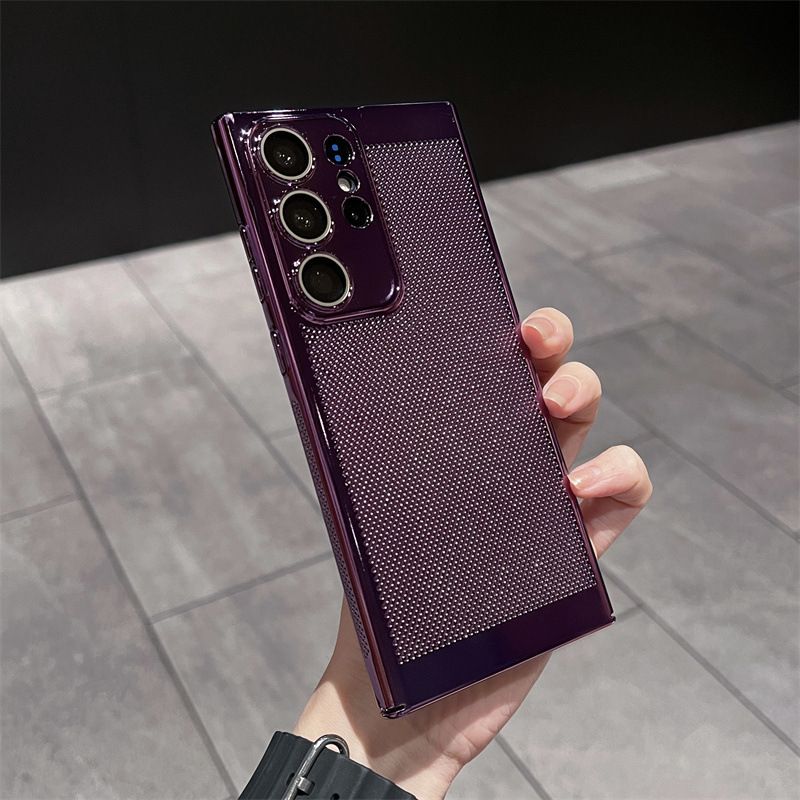 Custodia Samsung S25 Ultra - Custodia ultra sottile con rivestimento in metallo per la dissipazione del calore e protezione completa della fotocamera (compatibile con S23 Plus/S22)_voghion.com