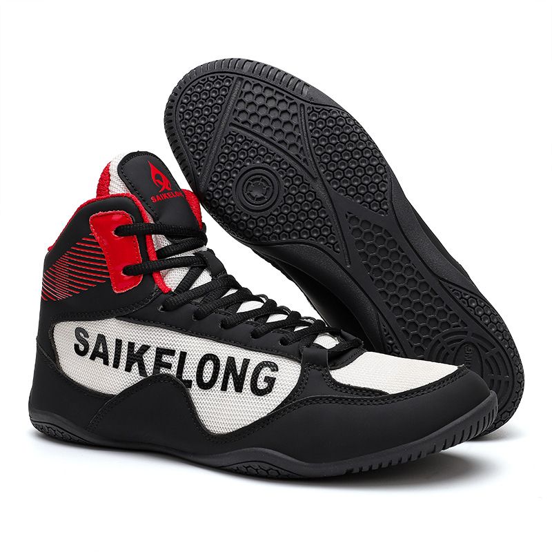 Sapatos unissex para luta livre, calçados para competição, malha respirável, antiderrapante, sandálias para luta, homens e mulheres, fitness, esportes, boxe_voghion.com