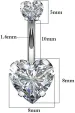 1PC Acciaio Piercing Ombelico Cristallo Piercing Ombelico Cuore Stile Piercing Ombelico Orecchino Piercing Ombelico Gioielli Sexy per il Corpo_voghion.com