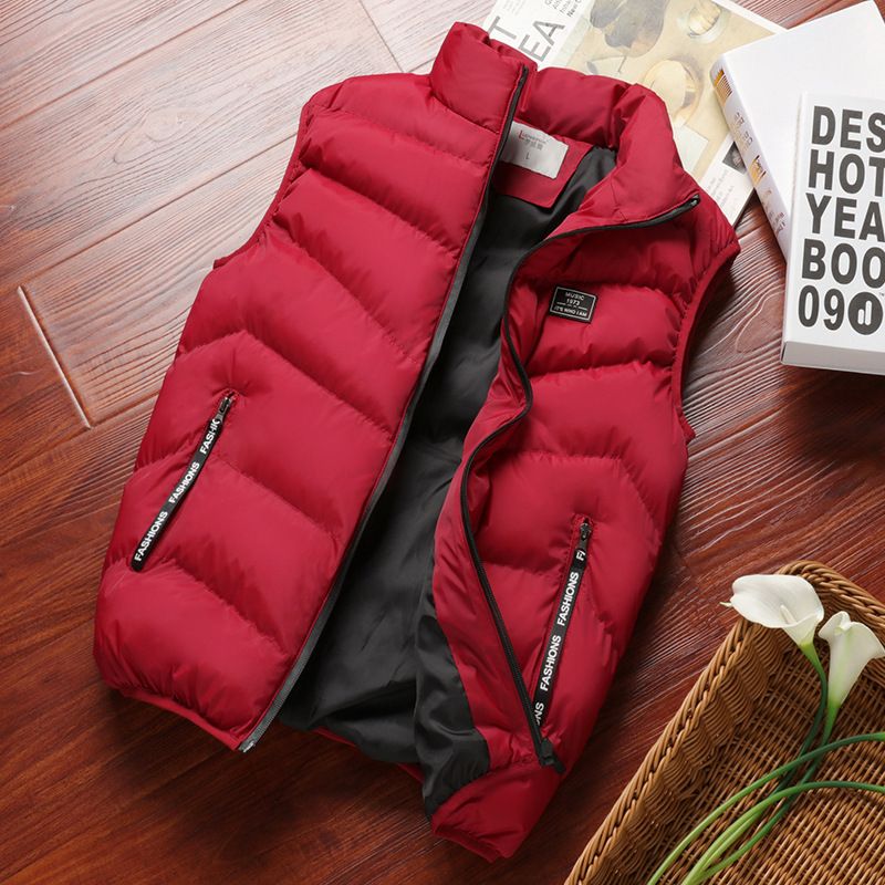 Men's Clothing Vest Spring Autumn Winter Thickened Coat Cardigan Loose Large Size Casual Men's Vest Vest_voghion.com