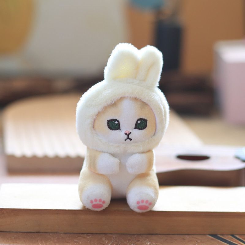 Plush Adorable Cute Cat Toy Keychain Rabbit Bag Charm Stuffed Animal Doll_voghion.com
