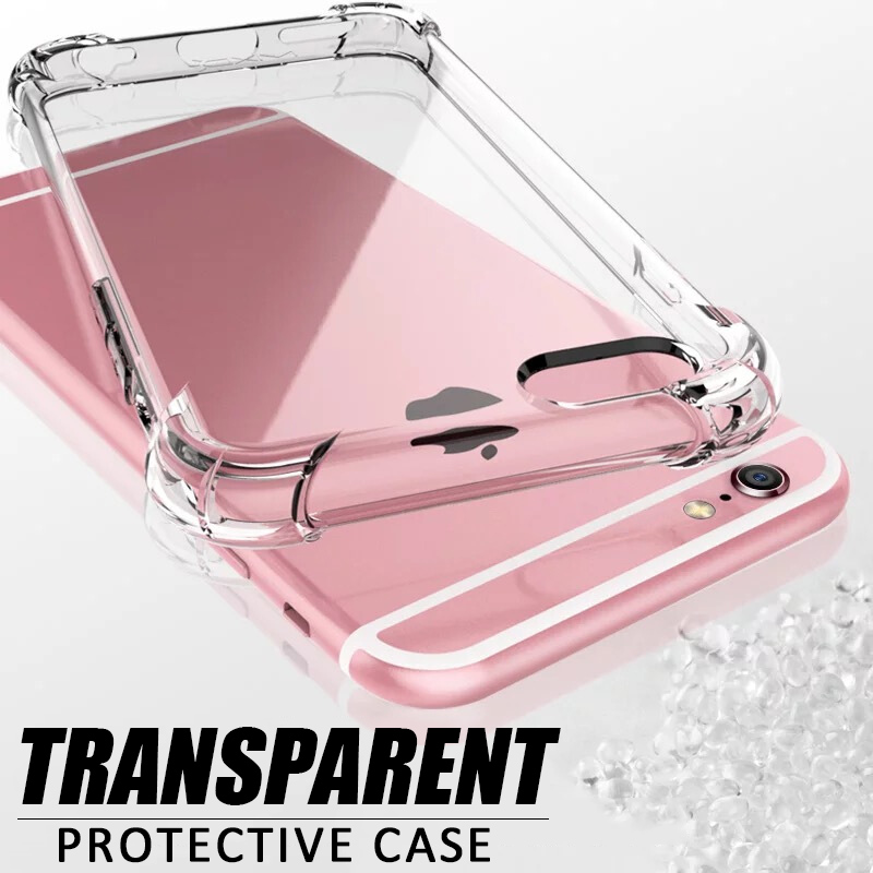Custodia in silicone antiurto trasparente di lusso per iPhone14 13 11 12 Pro X XR Xs Max 8 7 6 6s Plus 5s SE 2020 custodia posteriore per telefono_voghion.com