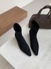 Pointed Toe High Heel Ankle For Women, Autumn And Winter Style, Elegant Thin Heel, Fashionable Stretch Sock Boots, New_voghion.com