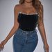 women's high-end velvet bandeau with diamonds fishbone slimming solid color jumpsuit_voghion.com