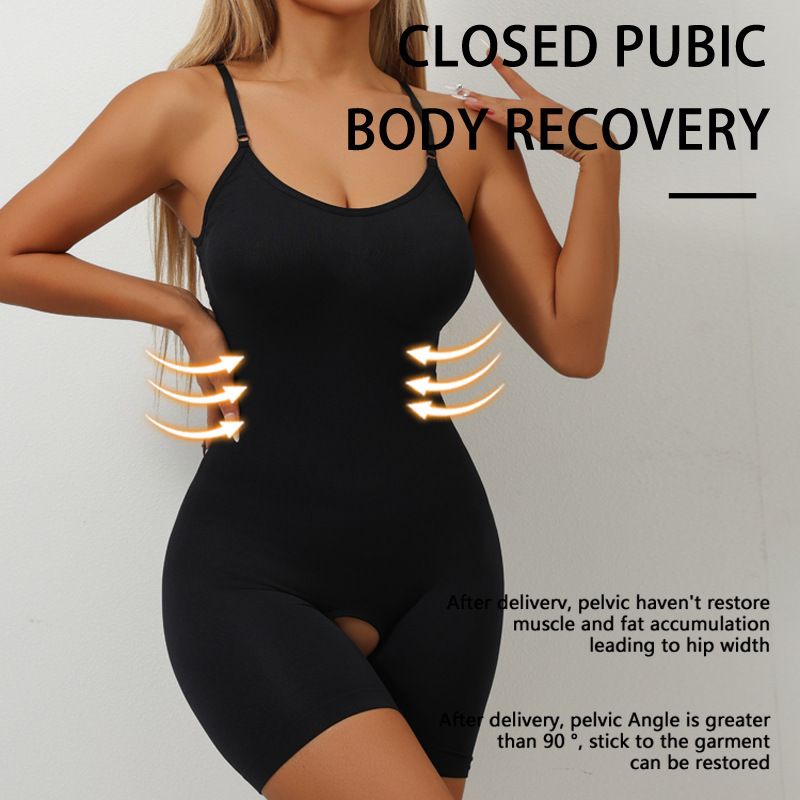 Body gainant push-up style européen et américain, débardeur, entrejambe ajourée, grande taille_voghion.com