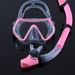Adult Snorkel Set Free Diving Swimming Equipment Large Frame Silicone Tempered Glass Goggles_voghion.com