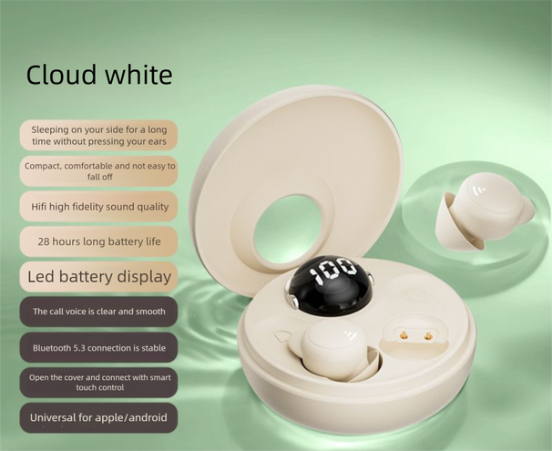 Mini Invisible Sleep Bluetooth Earbus Wireless In-Ear Long Battery Life 2024 New Moel Compatible With An_voghion.com