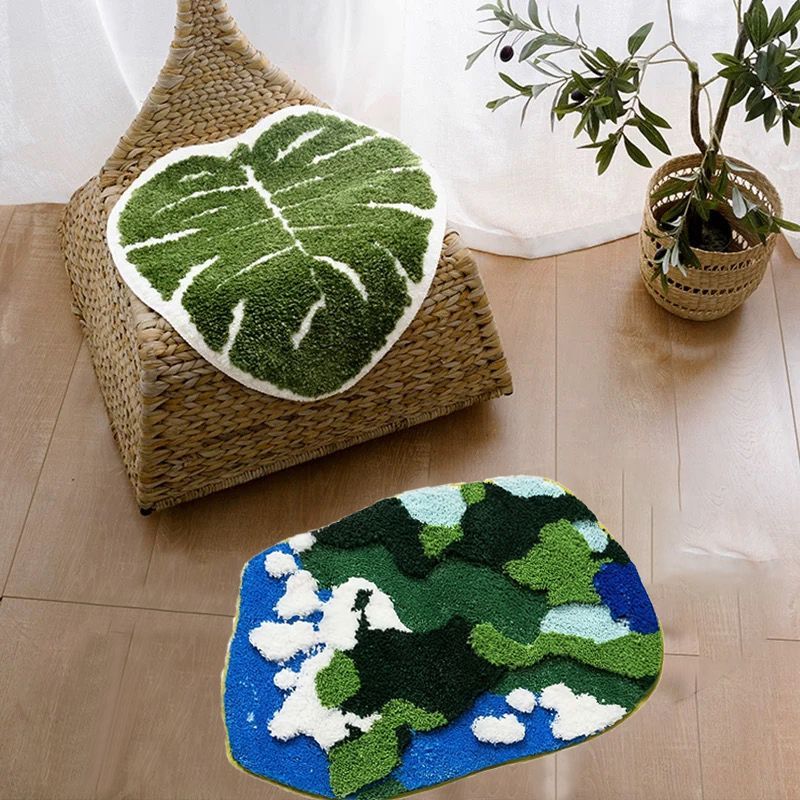 Moss Area Rug Water-Absorbent And Non-slip Moss Rugs For Bedroom Easy To Clean Moss Carpet Suitable For Bathroom, Living, Bedroom Moss Rugs For Bedroom_voghion.com