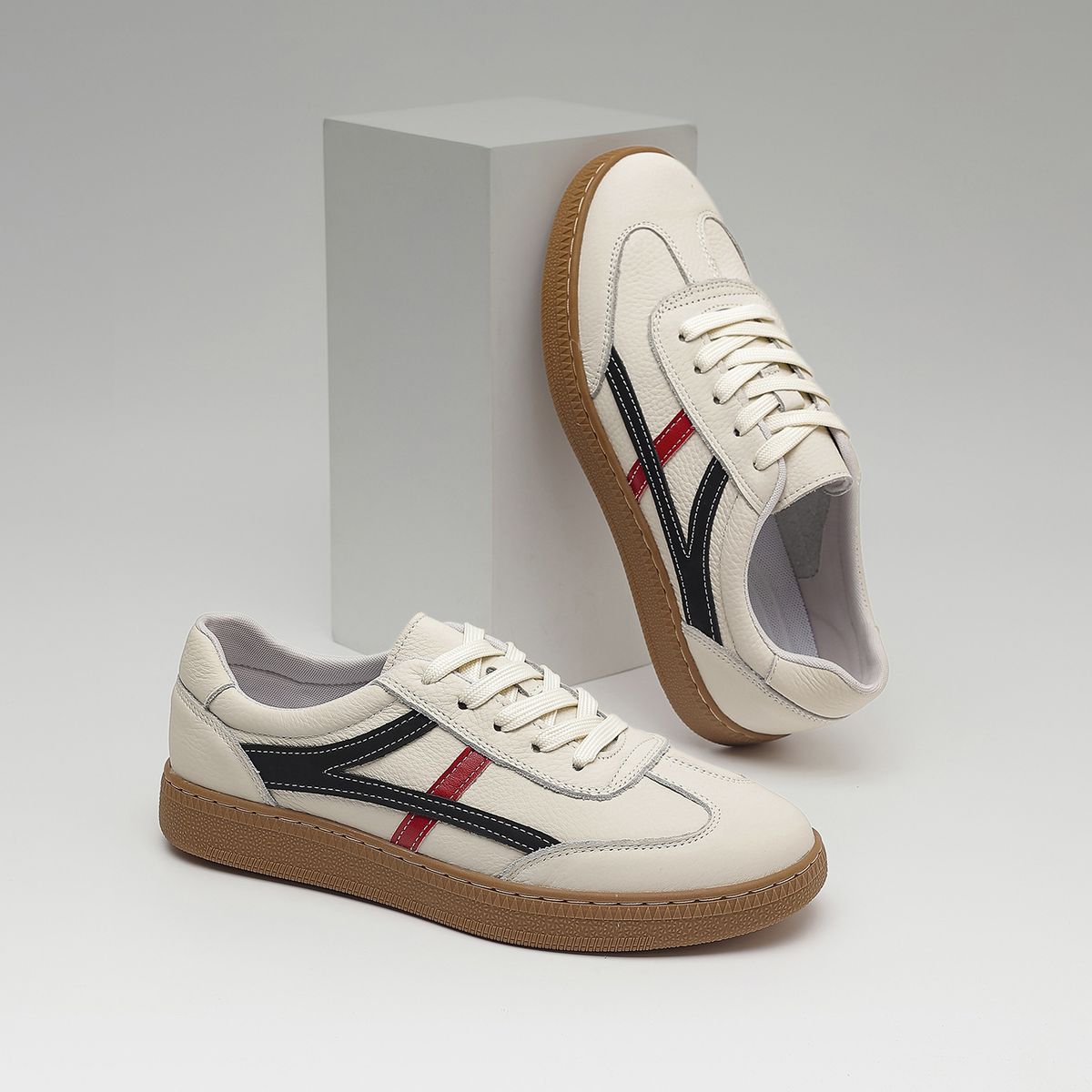 Top Layer Cowhide Men's Dexun New 2025 Casual Sports Sneakers Versatile Trendy Soft Sole Forrest Gump Shoes_voghion.com