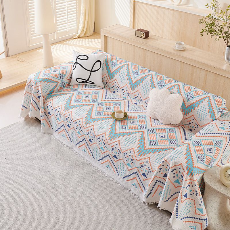 Housse de canapé moderne en polyester à motifs géométriques - Protection intégrale personnalisable et antidérapante pour canapés sectionnels et causeuses_voghion.com