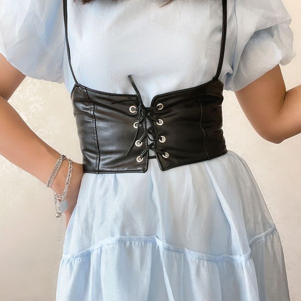 Pasek Cincher Odzież wierzchnia Kamizelka dekoracyjny szeroki pas dla kobiet wyszczuplający talię w modnym stylu_voghion.com