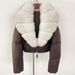 Piumino corto invernale da donna con finiture in pelliccia di volpe, cappotto caldo oversize con cappuccio staccabile, 90% piumino d'anatra bianca, rivestimento in poliestere, vari colori_voghion.com