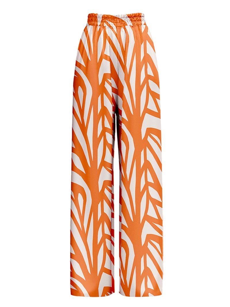 Women's three-piece fashion split swimsuit striped print cover-up sunscreen swimsuit_voghion.com