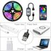 5050 RGB LED Strip Lights With Bluetooth & 24-Key Remote, USB-Powered 5V Flexible Light Strips For Home Decoration, Mood Lighting, Parties_voghion.com