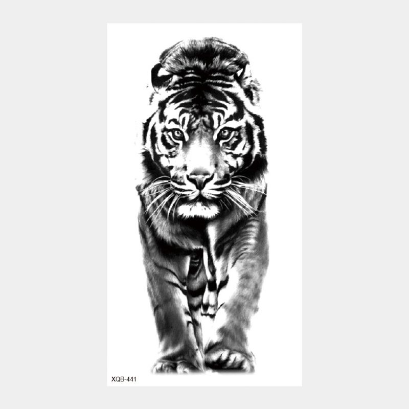 Autocollants de tatouage tendance et cool, série XQB, dragon volant noir, serpent, dominant_voghion.com