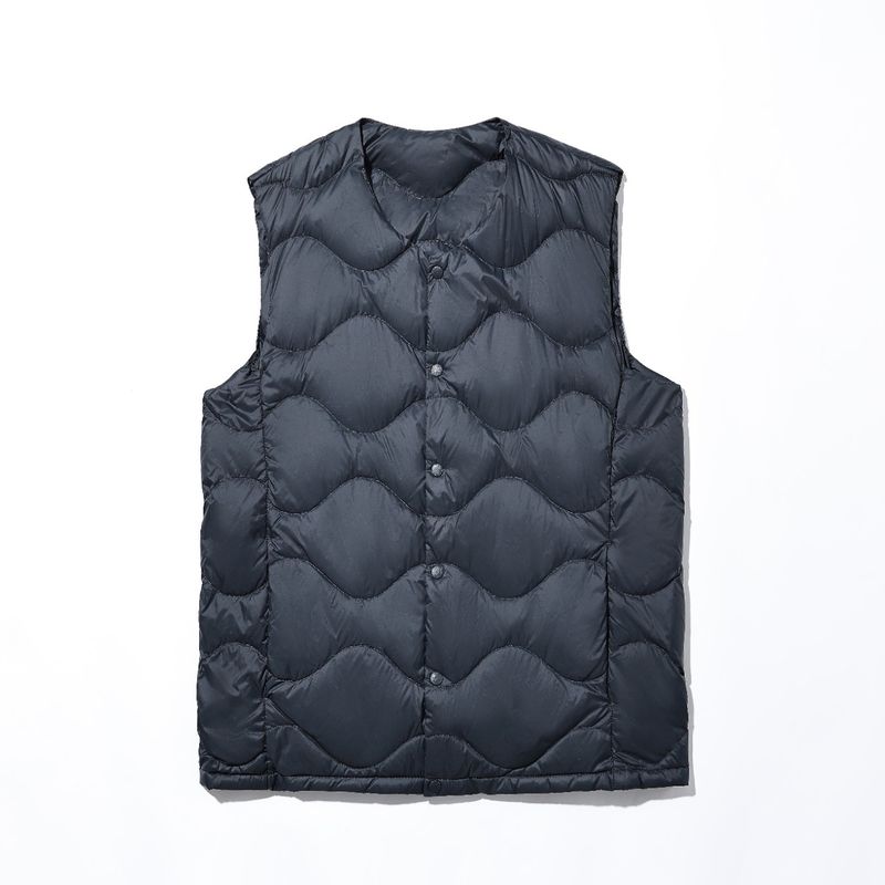 Cove Men's Winter New Down Short Round Neck Lightweight Plus Size Casual Warm V-Neck Inner Liner Stylish Vest_voghion.com