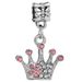 Pink Diamond Key Pendant Alloy Diamond Foot Luxury Beaded DIY Jewelry Findings & Components_voghion.com